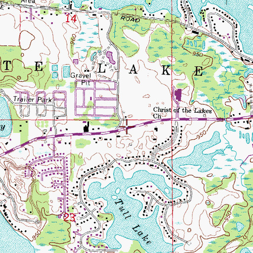 Topographic Map of Kelley-Fisk Farm Historical Marker, MI