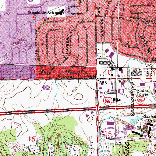 Topographic Map of Lawrence Simmons House Historical Marker, MI