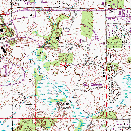 Topographic Map of Meadow Brook Hall Historical Marker, MI