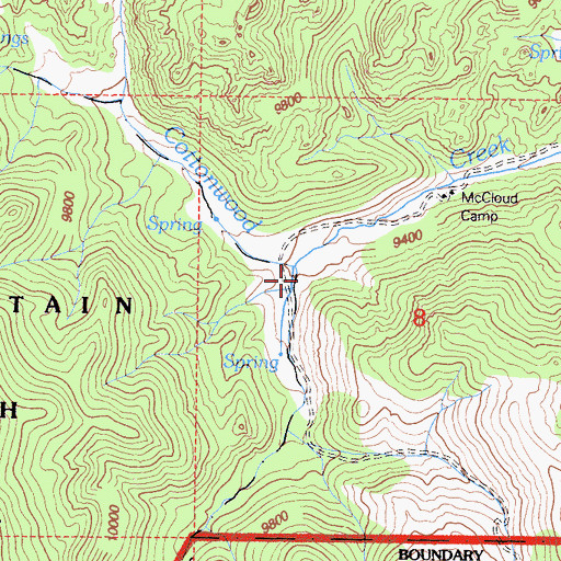 Topographic Map of Poison Creek, CA