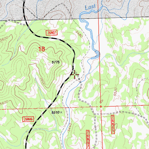 Topographic Map of Poison Creek, CA