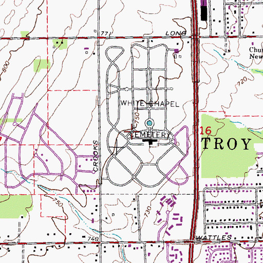 Topographic Map of The Polar Bears Historical Marker, MI