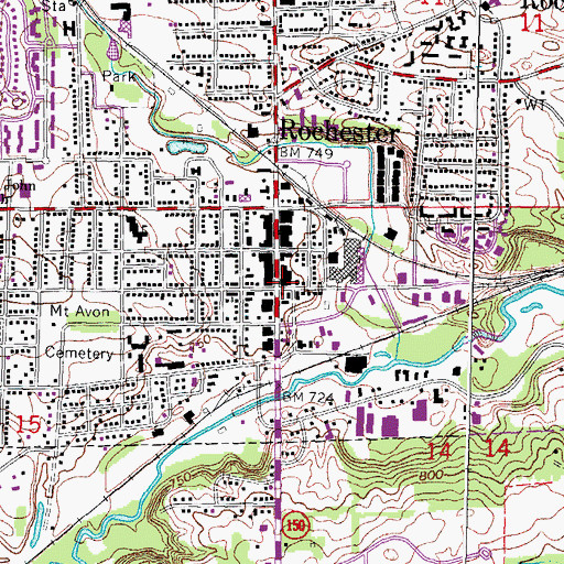 Topographic Map of Rollin Sprague Building Historical Marker, MI