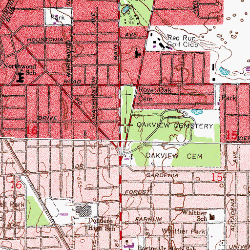 Topographic Map of Saint Mary Catholic Cemetery Historical Marker, MI
