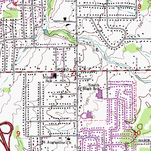 Topographic Map of Troy Corners Historical Marker, MI