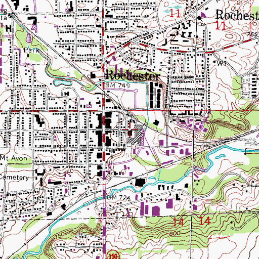 Topographic Map of Western Knitting Mills Historical Marker, MI