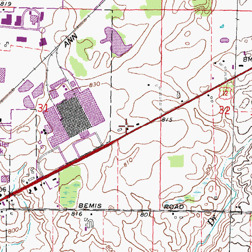 Topographic Map of Rentschler Farm Museum, MI