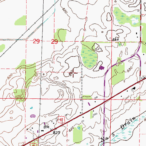 Topographic Map of Harvest Elementary School, MI