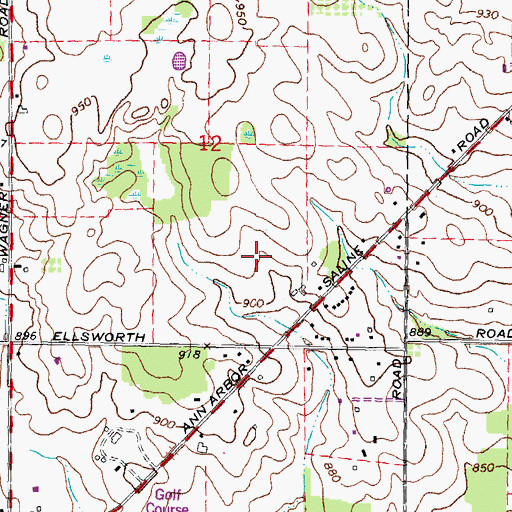 Topographic Map of Lake Forest Golf Club, MI