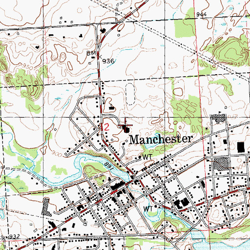Topographic Map of Klager Elementary School, MI