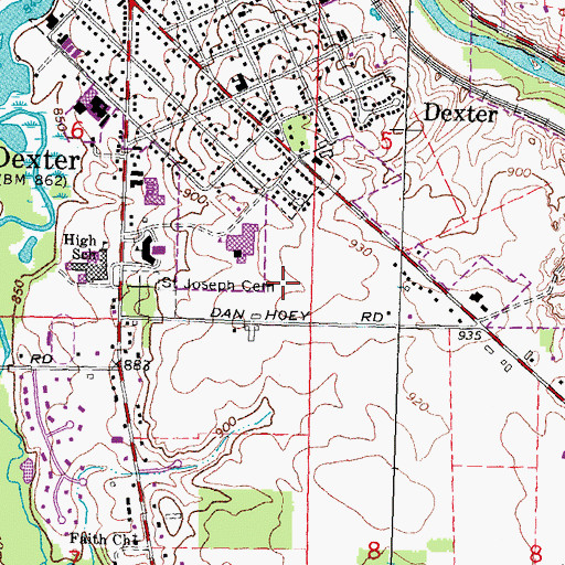 Topographic Map of Cornerstone Elementary School, MI