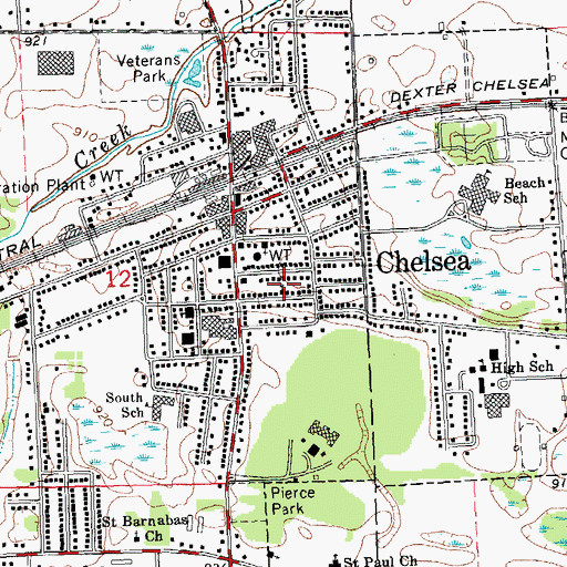 Topographic Map of Immanuel Bible Church, MI