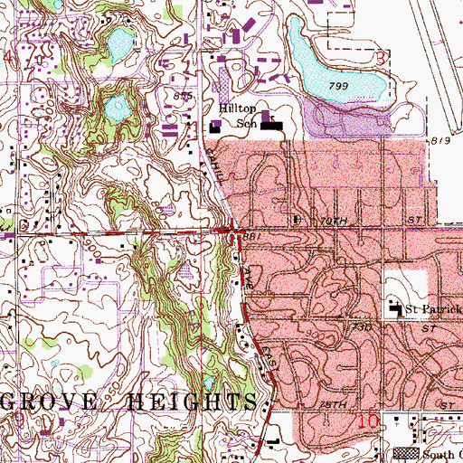 Topographic Map of Township of Inver Grove (historical), MN
