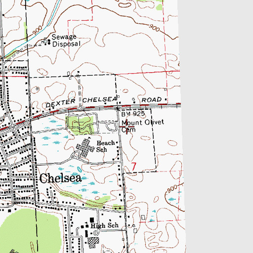 Topographic Map of Church of Jesus Christ of Latter Day Saints, MI
