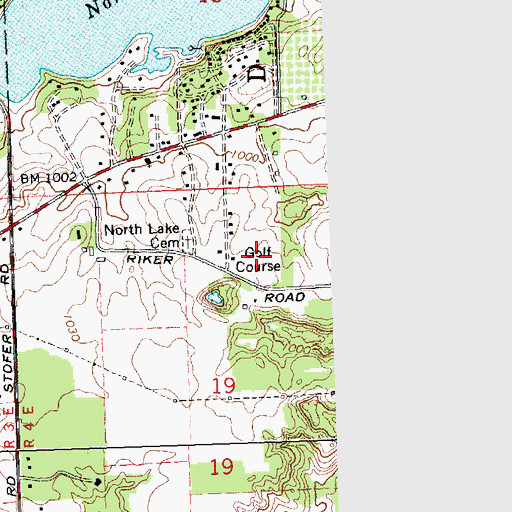 Topographic Map of Inverness Country Club, MI