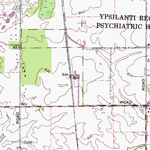Topographic Map of Urania Station (historical), MI