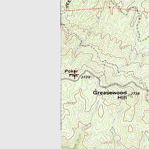 Topographic Map of Poker Flat, CA
