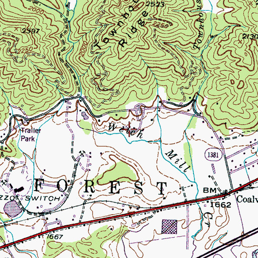 Topographic Map of Grey Quarry, NC