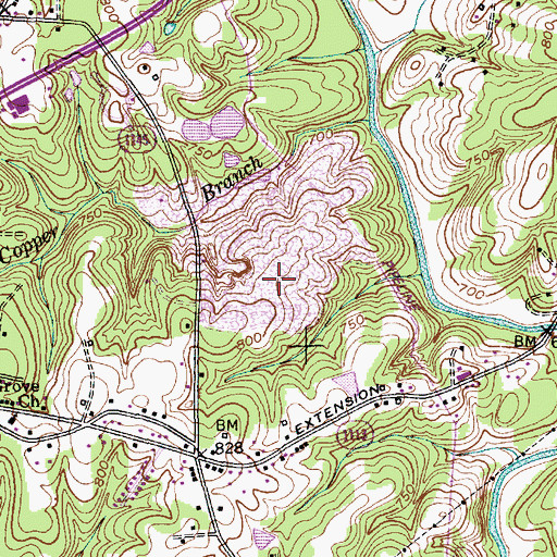 Topographic Map of Jamestown Quarry, NC