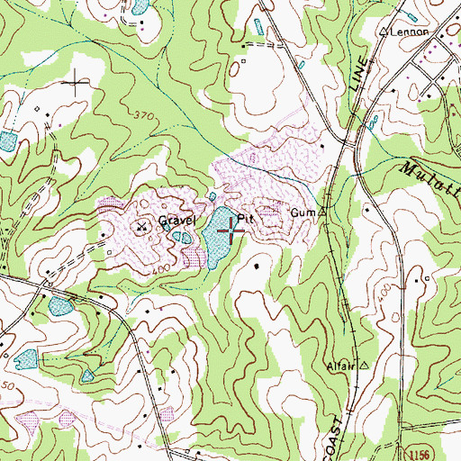 Topographic Map of Lemon Springs Quarry, NC