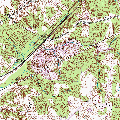 Topographic Map of Mayers Quarry, NC