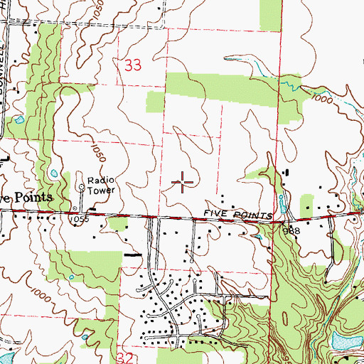 Topographic Map of Horizon Pointe Church, OH