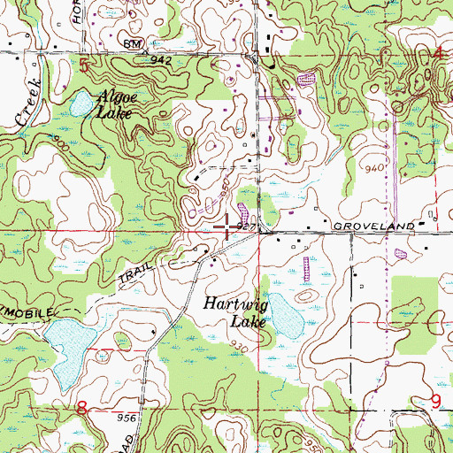 Topographic Map of Thayer Post Office (historical), MI
