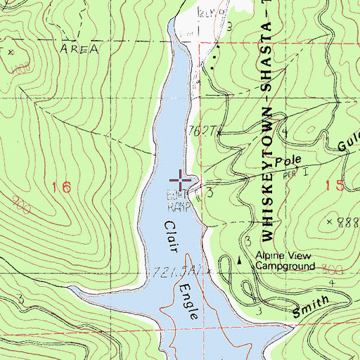 Topographic Map of Pole Gulch, CA