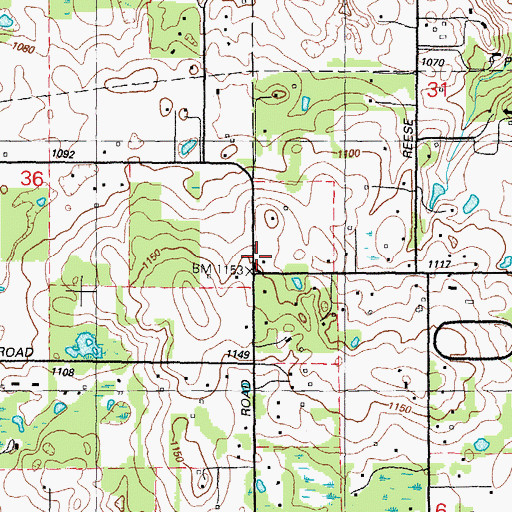 Topographic Map of Oak Hill Post Office (historical), MI