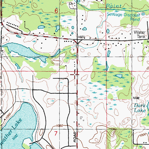 Topographic Map of Jersey Post Office (historical), MI