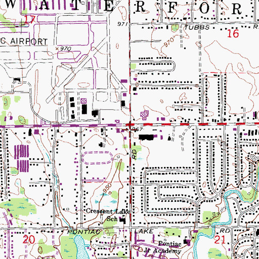 Topographic Map of Hollister Post Office (historical), MI
