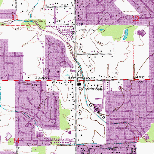 Topographic Map of Colerain Post Office (historical), MI