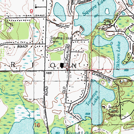 Topographic Map of Cole Post Office (historical), MI