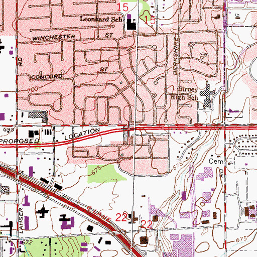 Topographic Map of Beddow Post Office (historical), MI