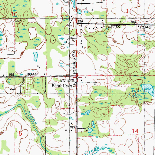 Topographic Map of Alert Post Office (historical), MI