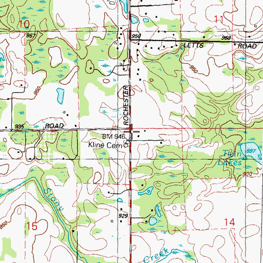 Topographic Map of Alert Post Office (historical), MI