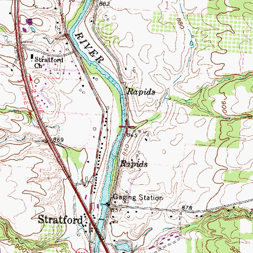Topographic Map of Anderson Run, OH