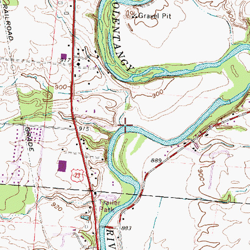 Topographic Map of Clear Run, OH