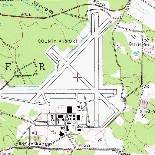 Topographic Map of Naval Air Station Wildwood (historical), NJ