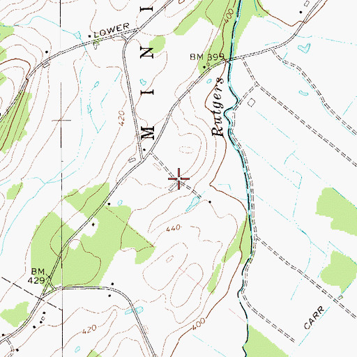 Topographic Map of Ford Lane Farms, NY