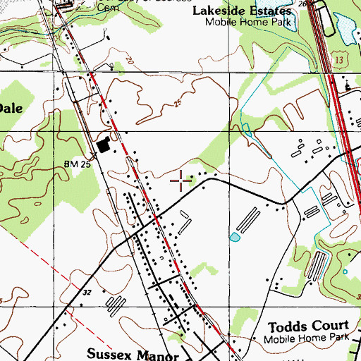 Topographic Map of Harvest Christian Church, DE