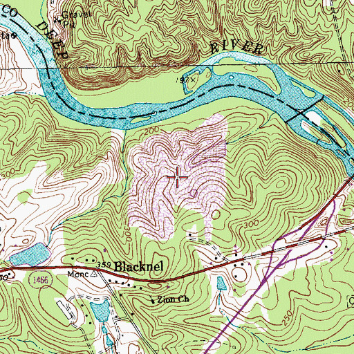 Topographic Map of Moncure Quarry, NC