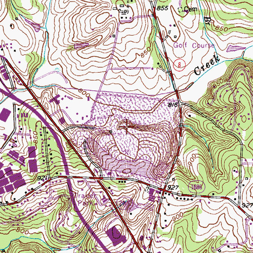 Topographic Map of North Quarry, NC