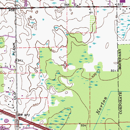 Topographic Map of Lyon Oaks County Park, MI