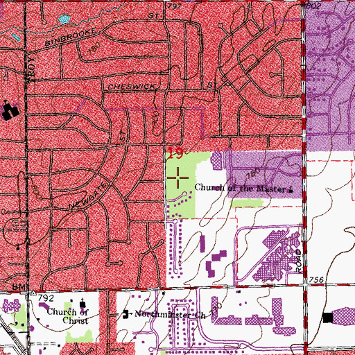 Topographic Map of Schroeder Park, MI