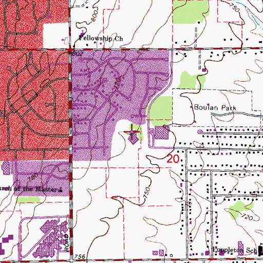 Topographic Map of Bemis Elementary School, MI