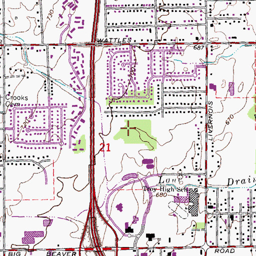 Topographic Map of Philipp J Huber Park, MI