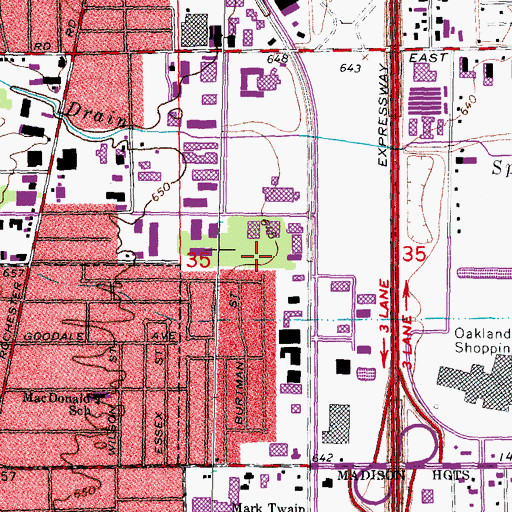 Topographic Map of Redwood Park, MI