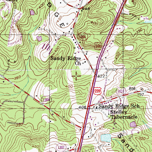 Topographic Map of Richmond County Mine, NC