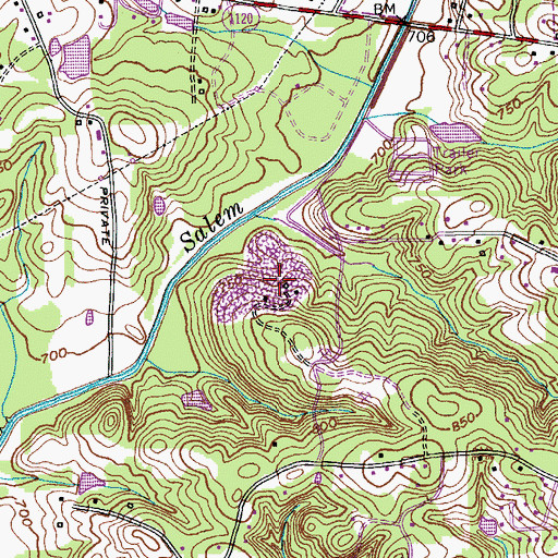 Topographic Map of South Fork Quarry, NC